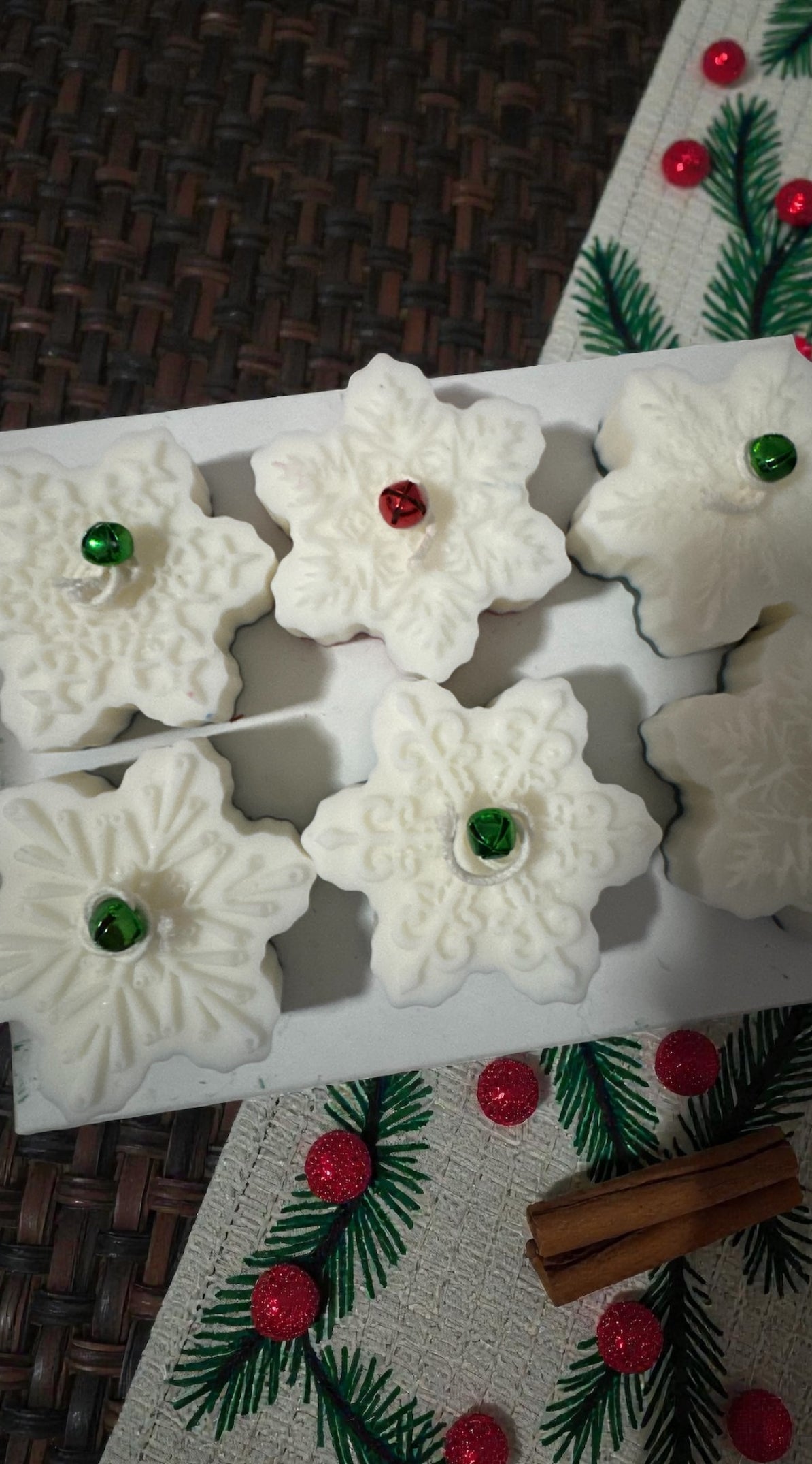 Christmas Tree & Snowflake Candles