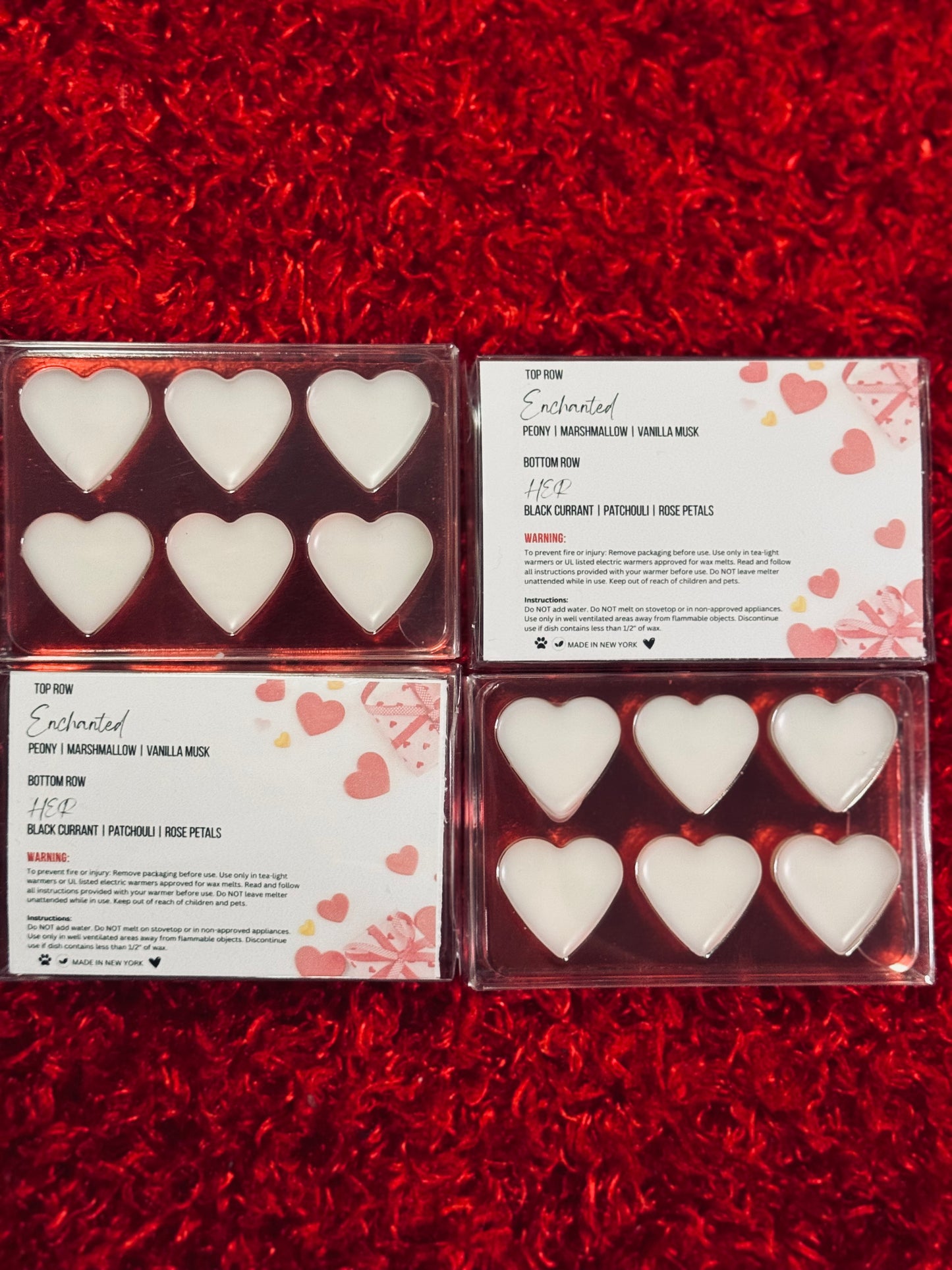 Heart Wax Melts – Mini Size (6 Hearts | 1 oz)